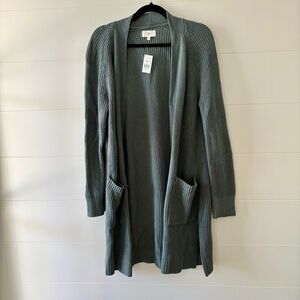 Lou & Grey Gray Knit Cardigan Sweater - NWT